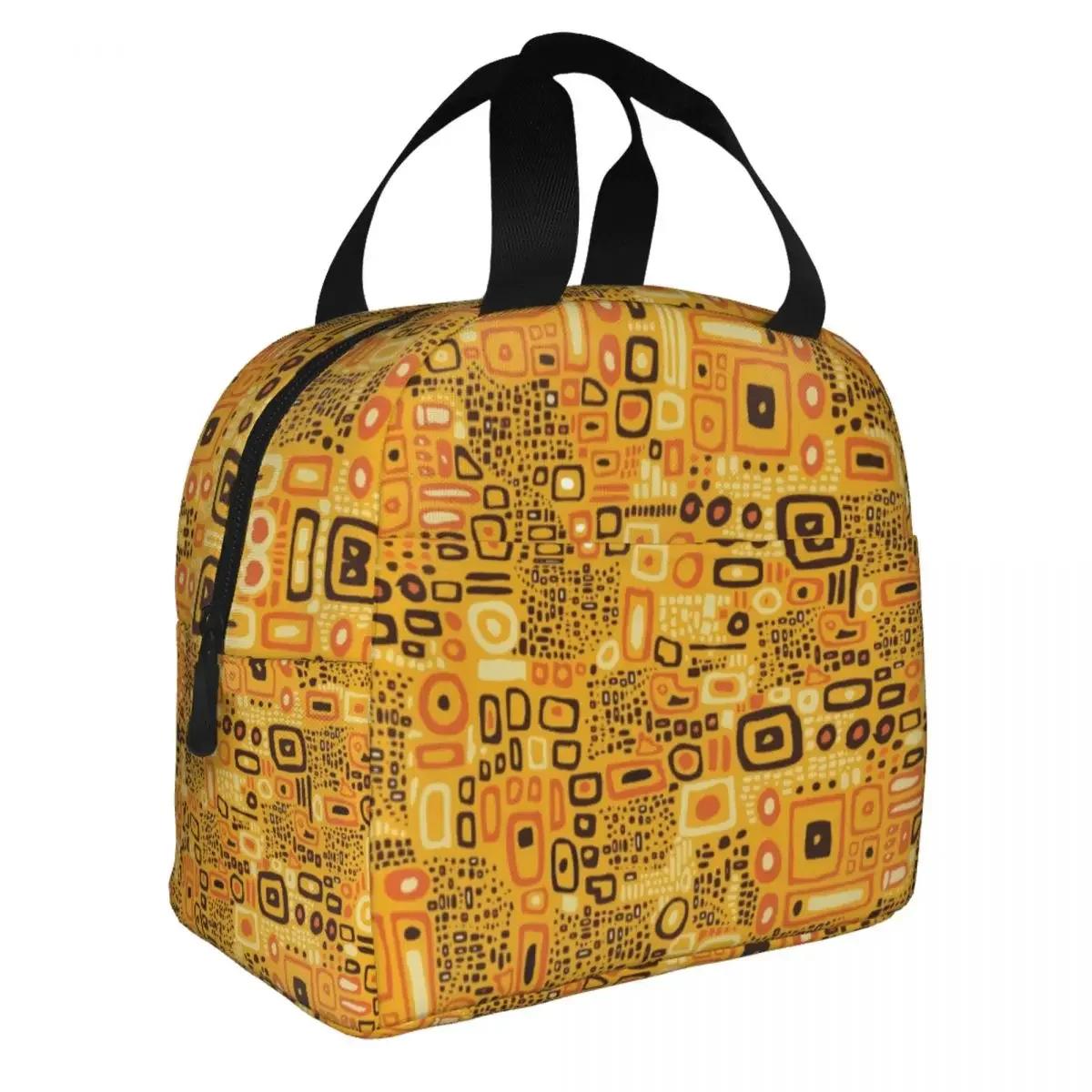 

Сумка для ланча «Поцелуй Густава Климта», портативная изолированная сумка-холодильник, термоконтейнер для бенто для женщин, детей, школ, пикников, продуктов питания, сумки-тоут 22x20x13CM фиолетовый