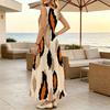 Sleeveless Bohemian Maxi Dress,Loose Fit Soft Comfortable Summer Dress,Versatile Casual Daily Wear