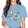 Playful Blue Lovebirds Womens Tshirt Parrot Girls Basic Tops 4xl Oneck Female T Shirt Funny Fashion Gift