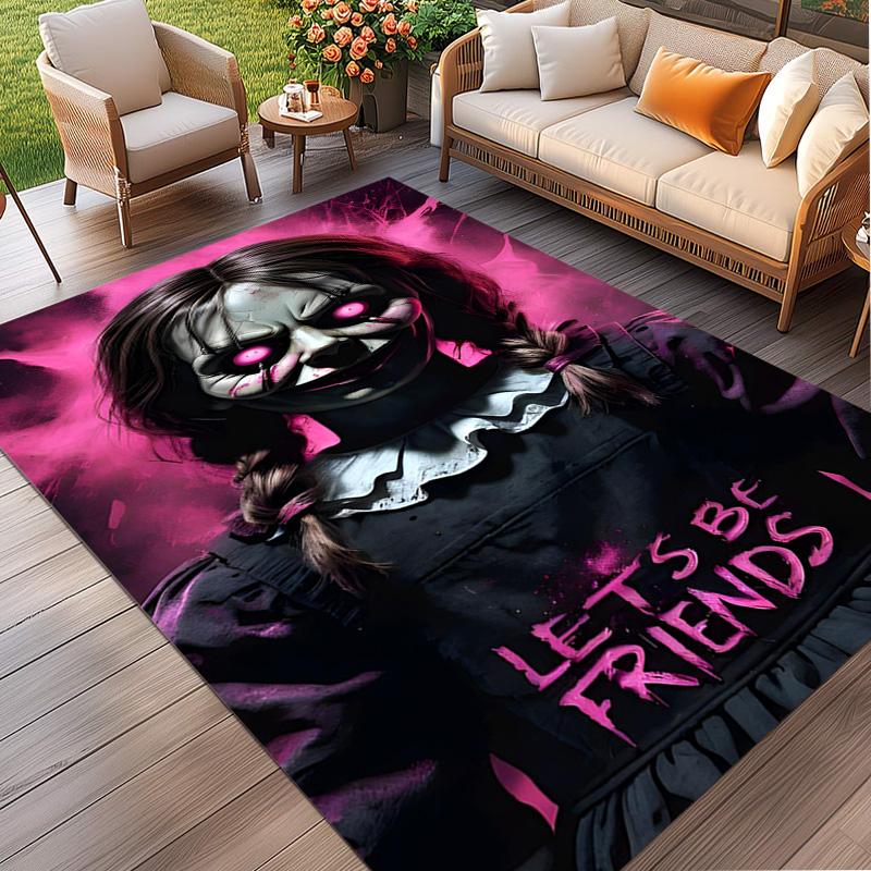 Bride of Chucky Print Rug, Washable Floor Carpet, For Entryway Dorm Laundry Room Office Study, Home Decor Birthday Christmas Gift