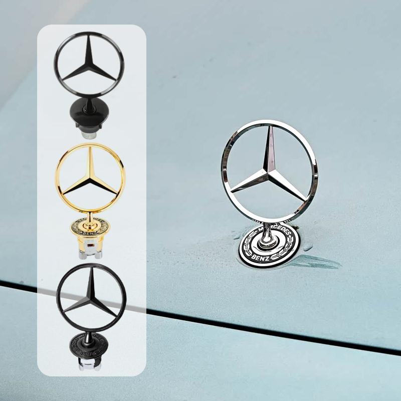 BAK1 3D Front Bonnet Hood Emblem Metal Badge for Mercedes Benz W204 W205 W202 W203 W208 W210 W220 GLA CLA GLC GLK GLE Car Accessories