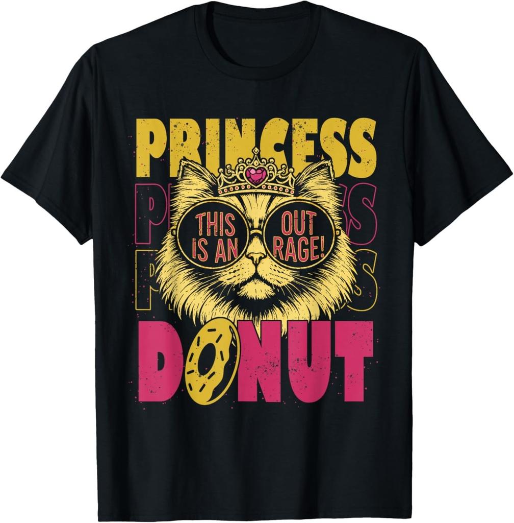 Dies ist ein Empörend Lustiges Prinzessinnenkatze Donut Gold Damen Herren T-Shirt