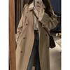 2025 Spring & Autumn Khaki British Style Petite Trench Coat for Women