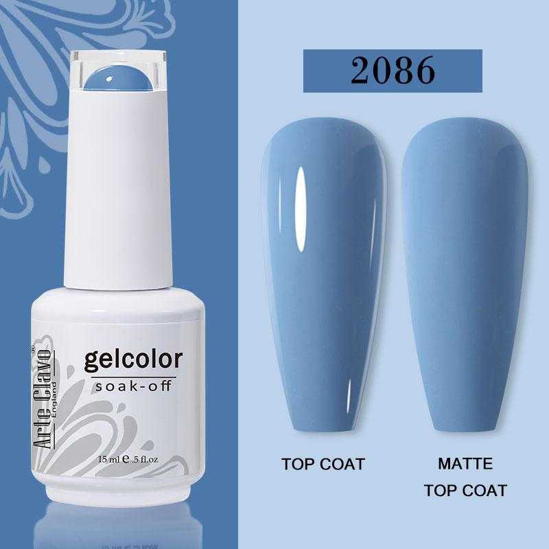 Arte Clavo Nail Gel Polish 15ml Soak Off Gel Varnish Colorful Glass Bottle Bright Color Glitter Varnish Nail Polish