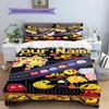 Pac-Man Custom Name Pattern Bedding,Quilt Set Quilt Cover Pillowcase Home Birthday Gift(1 * Duvet Cover + 2 * Pillowcase, Without Core)