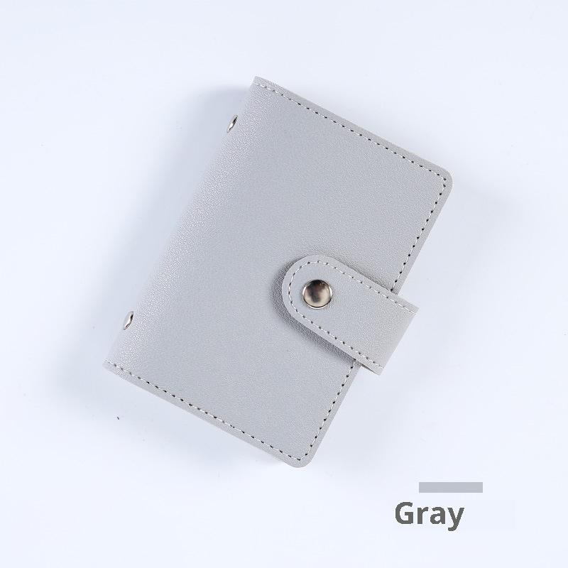 Creative Korean Leather Card Bag Multi-card PU Card Bag Bus Card Campus Card Certificate Storage Bag