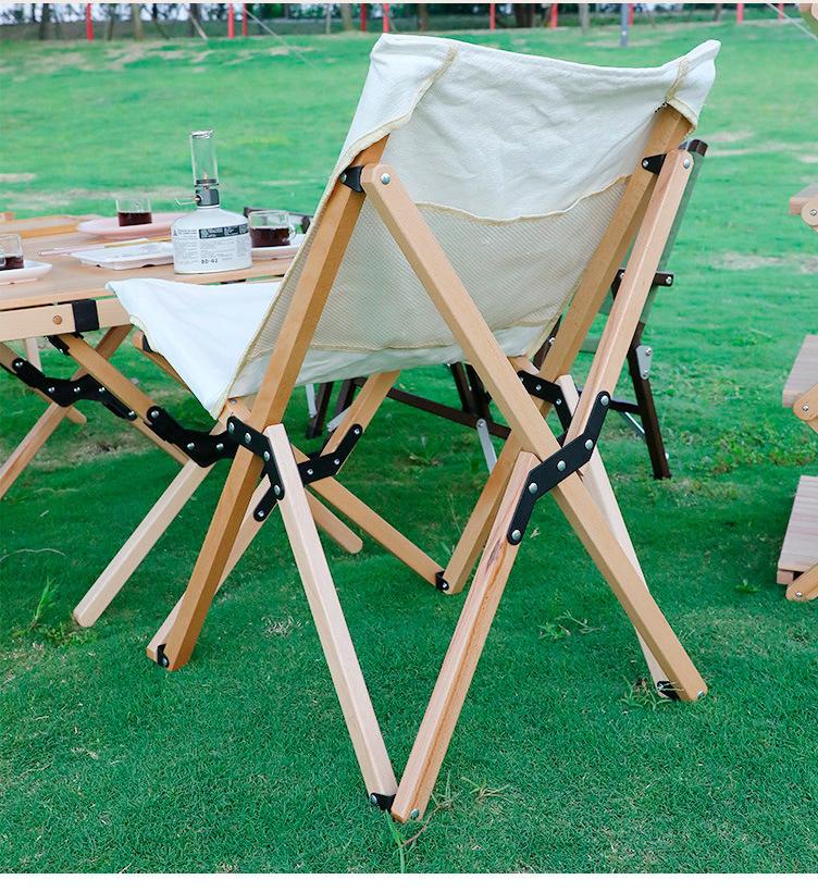 Outdoor Camping Chair - Ultralight Wood, Foldable for Fishing, Beach, BBQ & Picnic, Practical Outdoor Seating