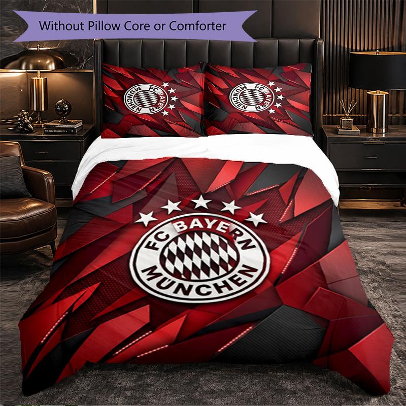 Set Biancheria da Letto Bayern Monaco Modello 3 Pezzi Morbida Copripiumino in Microfibra con Federe per Camera da Letto