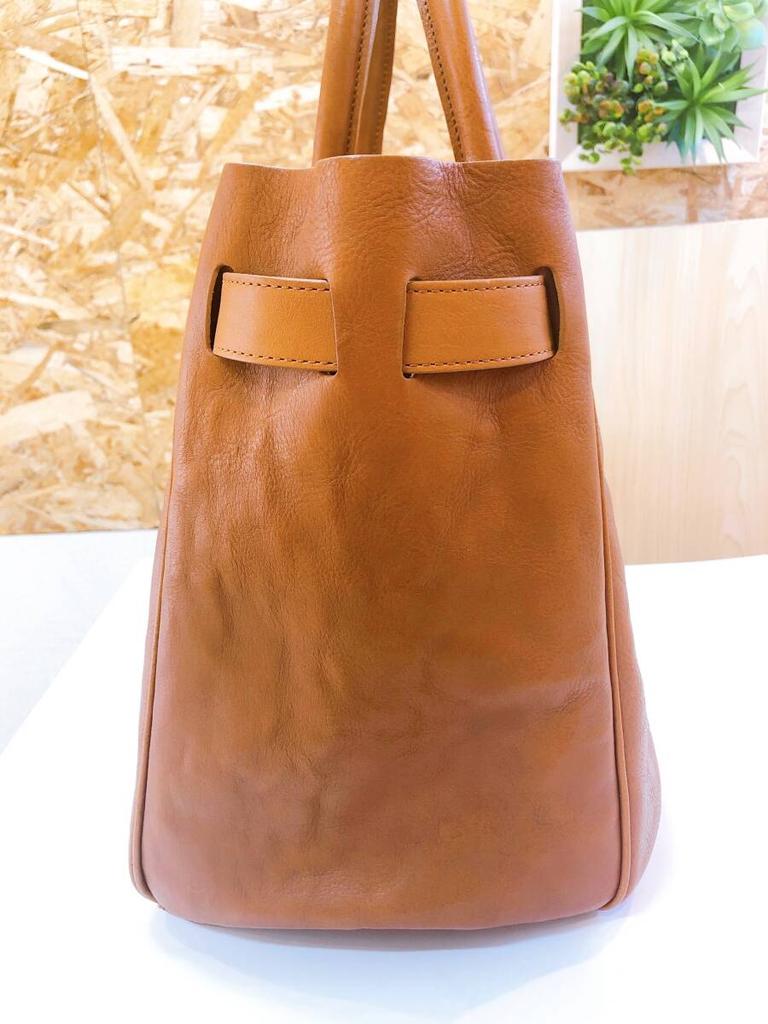 [USED] Parantica Sita Turnlock Leather Tote Bag Camel Women's Handbag Japan Import