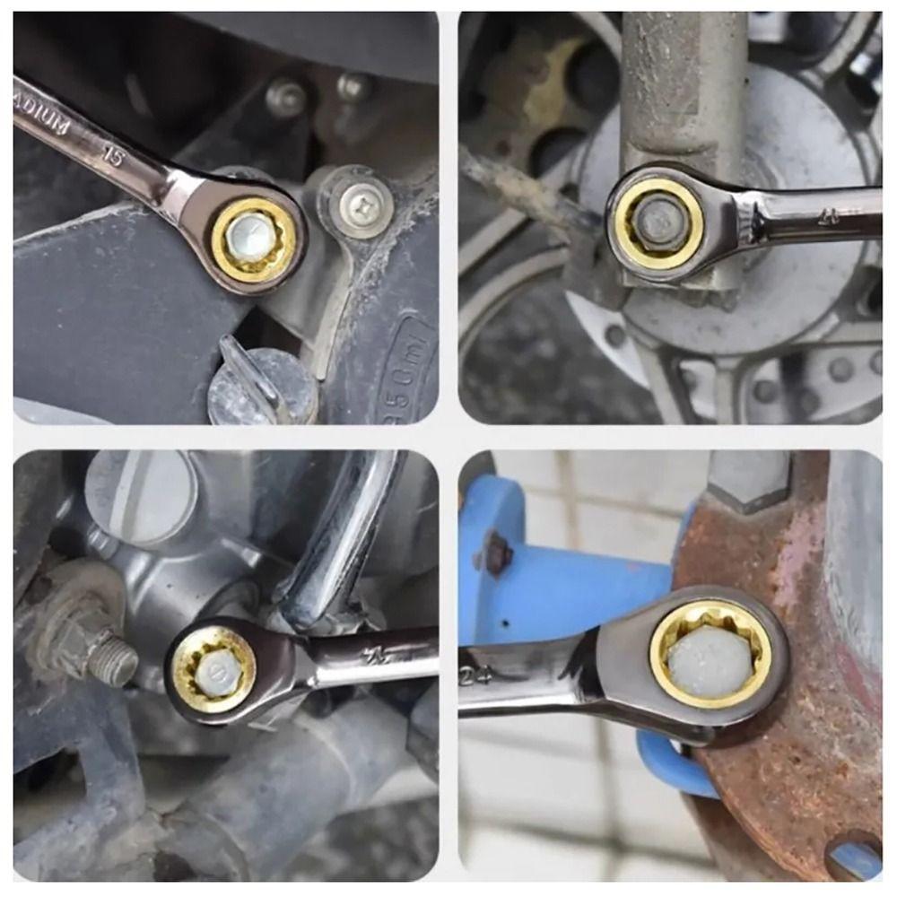 1Pcs Hardware Hand Tool Ratchet Wrench With Multiple Size Plum Spanner Two-way Quick Wrench