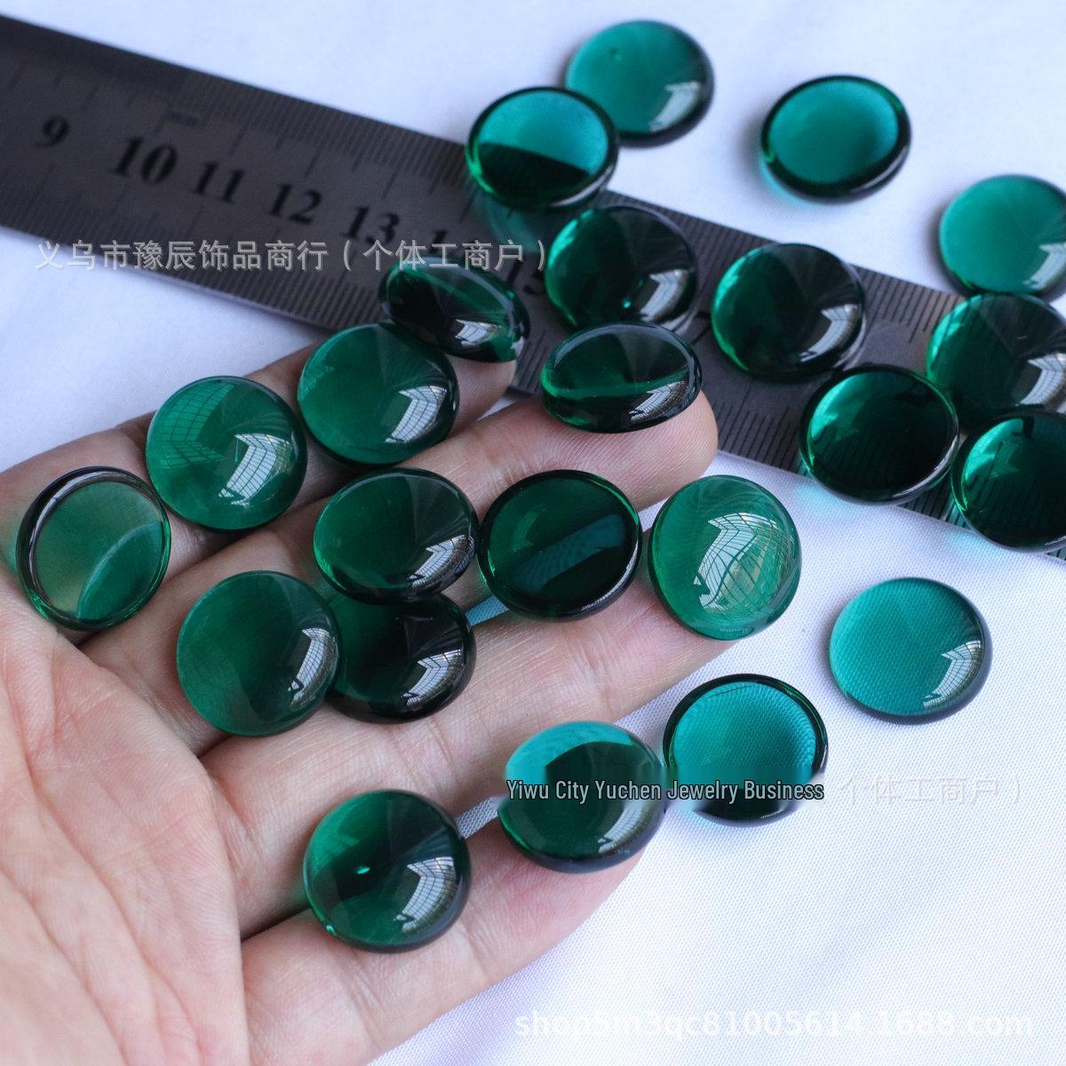 18mm Flat Round Glass Hairpin with Imitation Crystal Jewelry Accessory