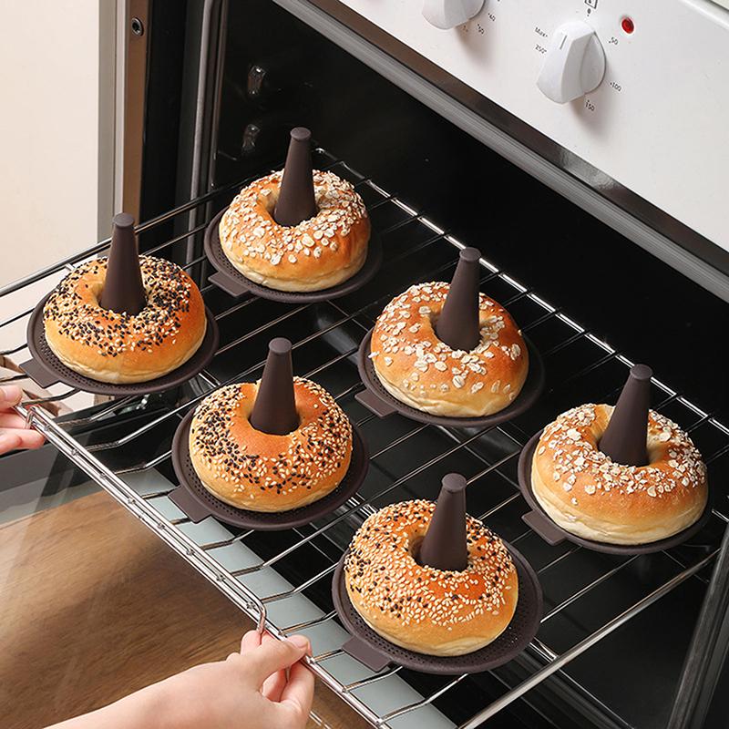 1Pc Doughnut Silicone Pan Set Bagel Molds Set Pastry Mold Diy Conical Shape Silicone Molds For Baking Donut Pans Kitchen Tool