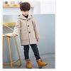 Zimní vlněná bunda pro chlapce Korejská verze Módní Zesílená Pohledná Střední délka Udržuje teplo Ležérní Dětské oblečení