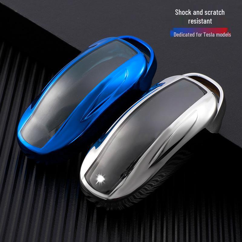 Tesla Model X Transparente Weiche Gummi Schlüsselhülle