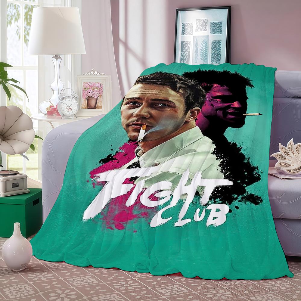 

Film F-Fight C-Club Action Classics Blanket Warm And Soft Suitable For Bedroom Living Room Sofa Bed Office Travel Camping 75cmx90cm