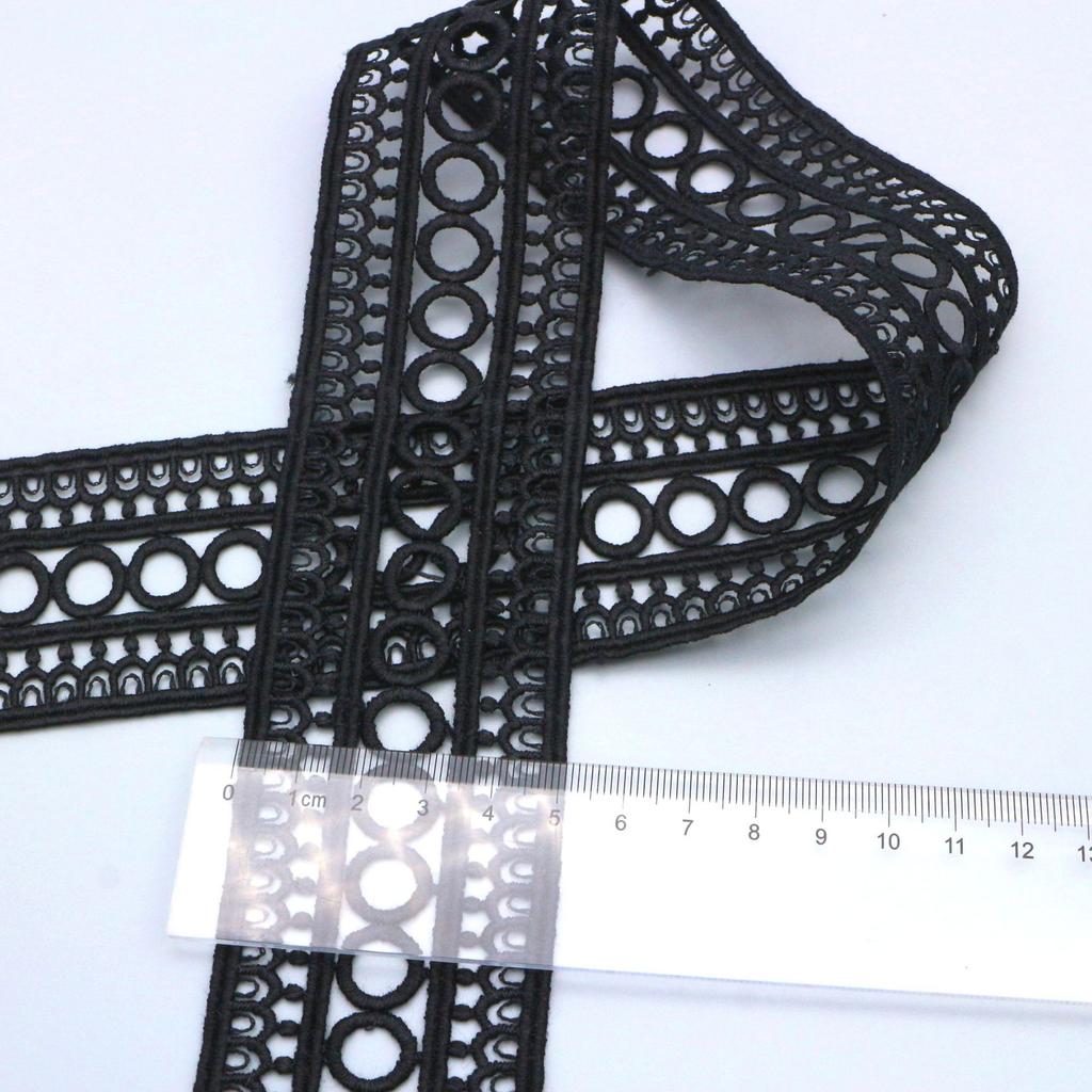 Delicate Thin Line Black And White Milk Silk Water-Soluble Lace Fashion Women'S Top Skirt Lace Accessories