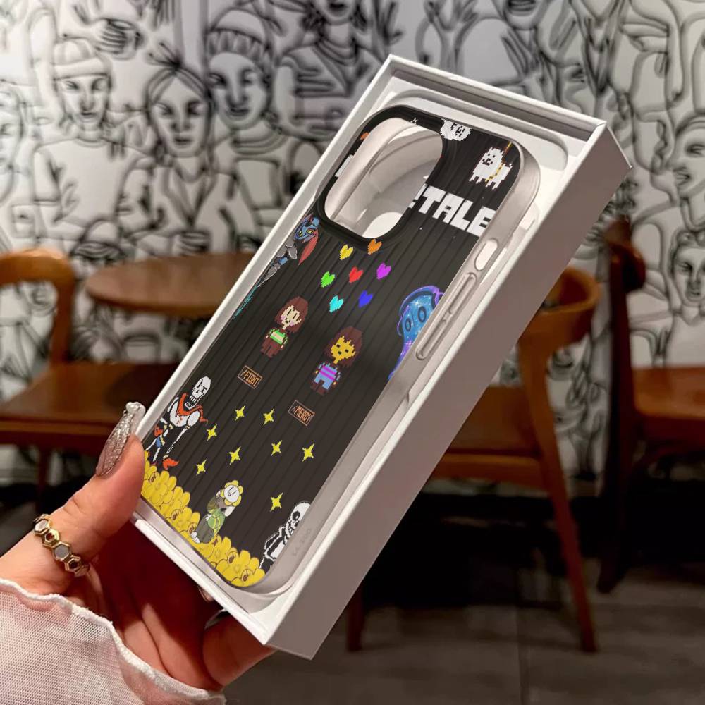 U-Undertale Phone Case For IPhone 17 16 15 14 Plus 13 12 11 Pro Max Pro Wave Corrugated Cover