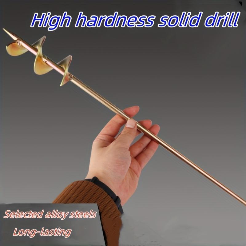 23.62inch Garden Spiral Drill Bit, Efficient Soil Drilling and Digging, Metal Construction, Garden Planting, Planting Efficiency, Durable Drill Bit