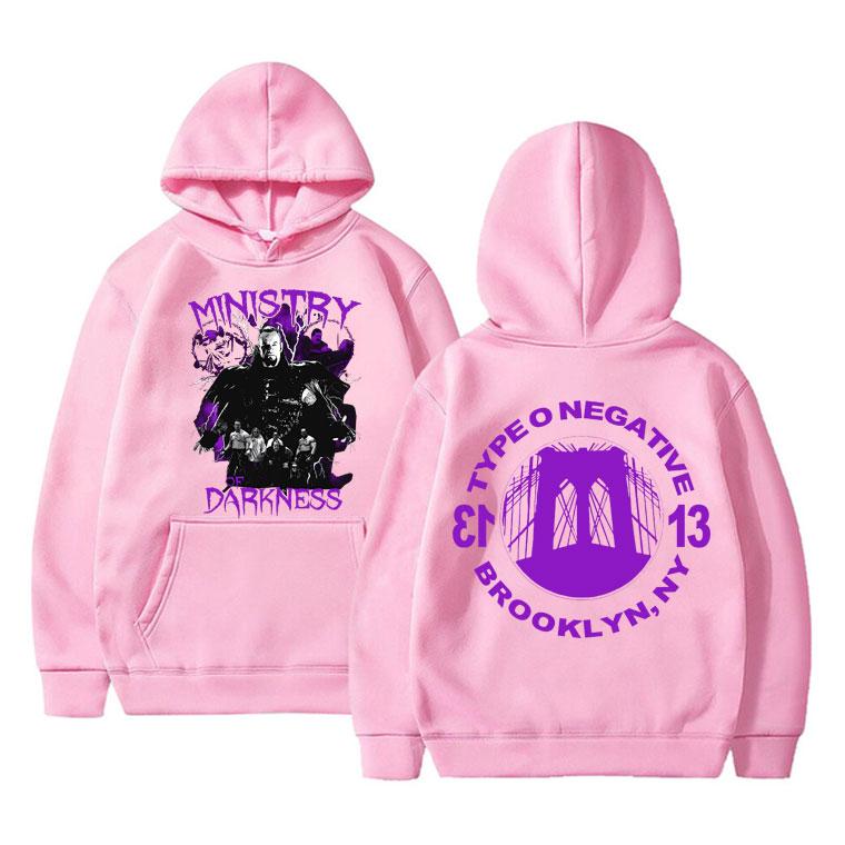 Vintage Type O Negativní potisk Mikina Pánské Fleece Bavlna Mikiny Unisex Dámské Mikina Rock Band Běžné Oversized Streetwear Unisex