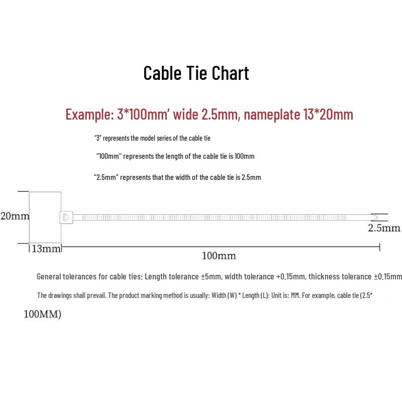 Fuda Nylon Label Cable Ties
