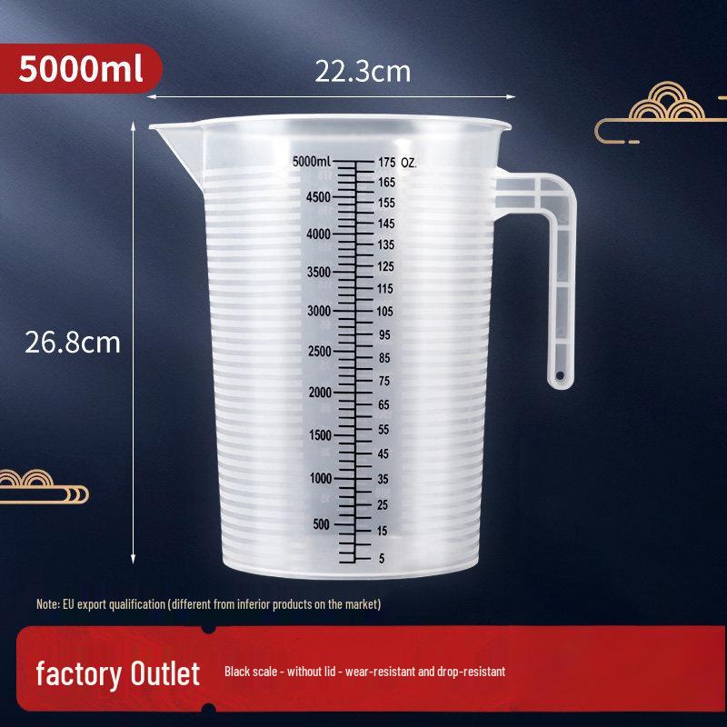 Hengzhi Large Capacity Food-Grade Plastic Measuring Cup for Milk Tea