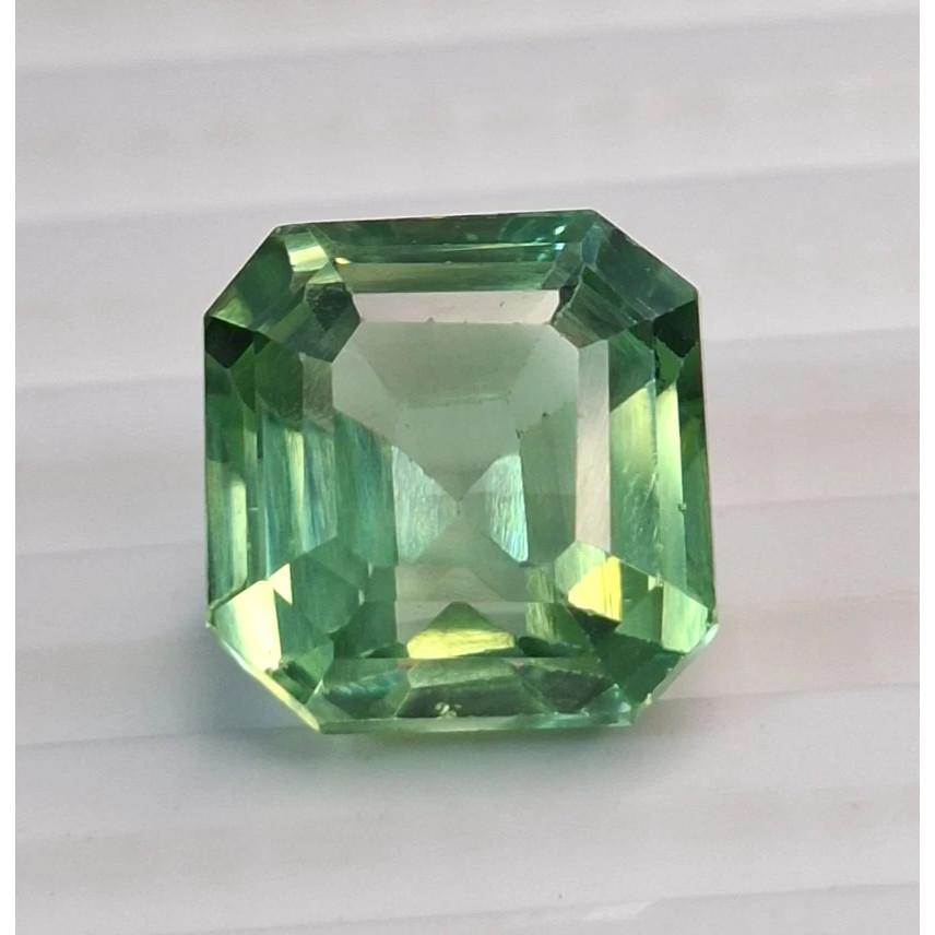 14-16 Ct Natural Green Sapphire Asscher Fabulous Certified Loose Gemstone