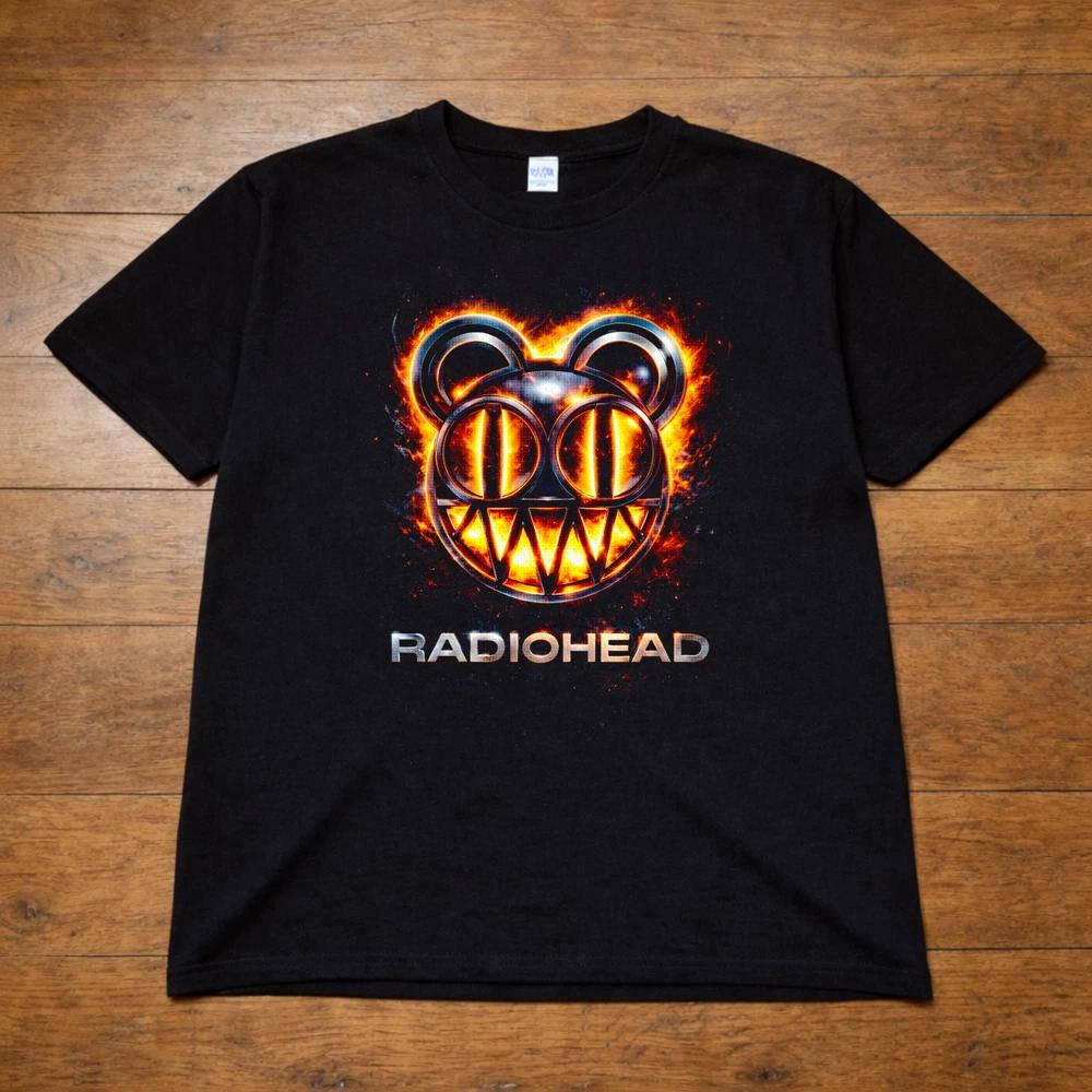 Radiohead Band T Shirt Alternative Rock Logo Graphic Tee Adults Kids 2XL