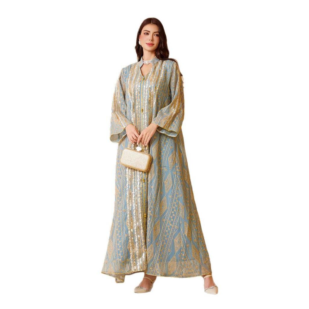 NC33 Plus Size Sequin Embroidered Evening Dress for Middle Eastern Women