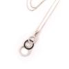 Altesse [L0181] - Collier Argent 'Scarlett' noir blanc