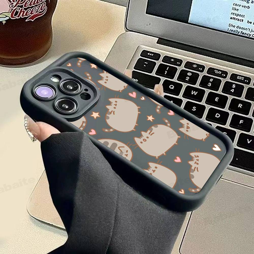 

Anime Cartoon P-Pusheens cat Phone Case For iPhone 11 12 13 14 15 16 17 Pro Max Plus Shockproof Protecti Case iPhone 15 plus