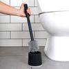 Silicone Toilet Brush with Liquid Dispenser, Black, Bathroom