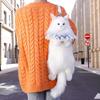Fashion White Cat Bag Plush Girl Backpack Super Cute Trendy Pure Handmade Simulation Cat Shopping Bag Birthday Gifts For Kids
