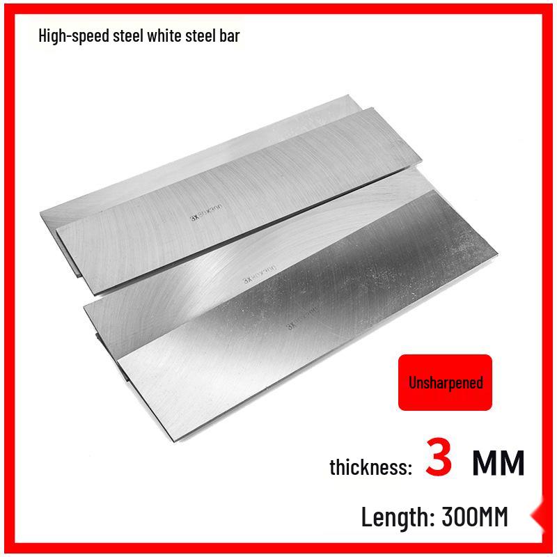 High-Speed Steel Lathe and Planer Tools, White Steel Strips, Sharp Knife, 300mm Length, 3mm Thickness.
