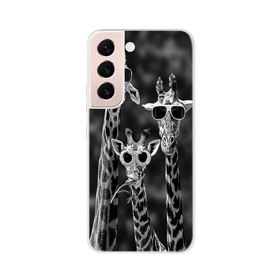 Beautiful Flower Phone Case For Samsung Galaxy S22 Pro S 22 Ultra 5G Case Cute Cat Soft Silicone TPU Cover For Samsung S22 22Pro