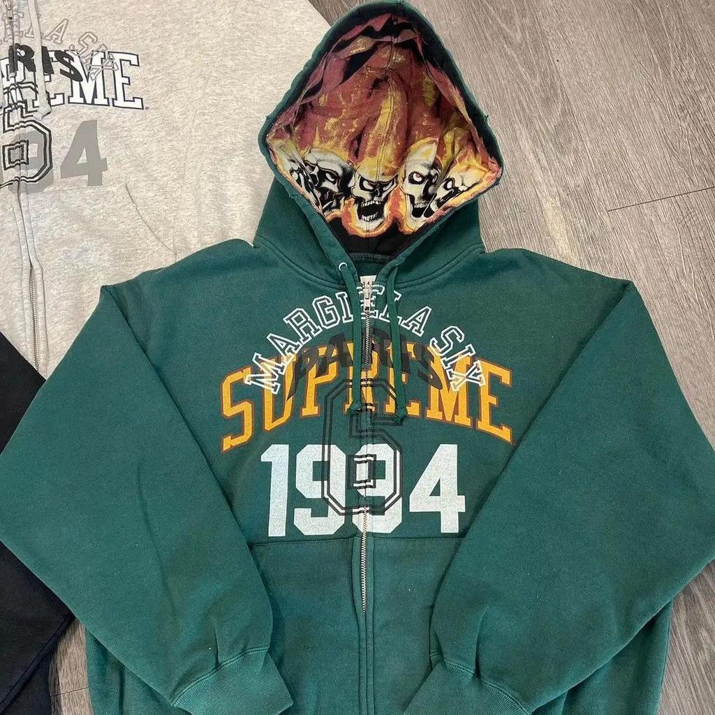 Men's Zippered Treasure Boy Hoodie Sweatshirt - English Print, Autumn/Winter 1994