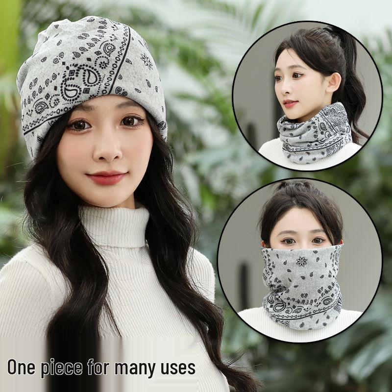 

Женский многофункциональный снуд большого размера: Зимний бафф для шеи и многофункциональный шарф-повязка на голову 55-63 cm