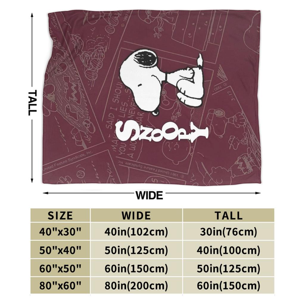 Snoopys Knitted Blanket Flannel Throw Blanket Bedding Couch Decoration Ultra-Soft Warm Bedspreads,