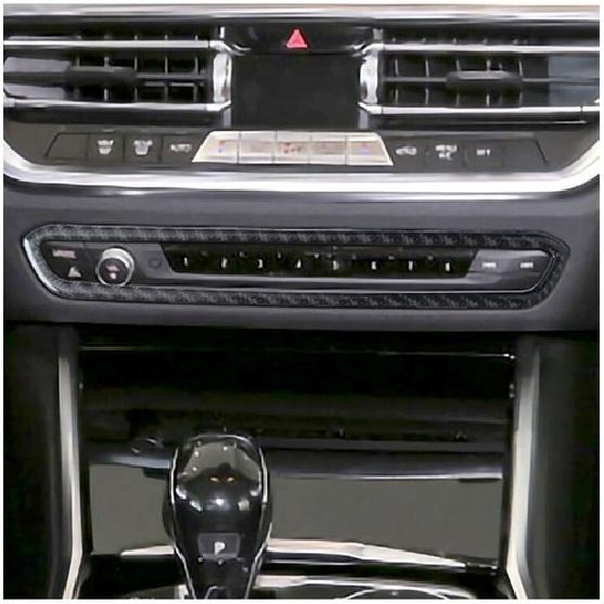 Bright Carbon Fiber Car Front Center CD Button Frame Cover For BMW 3 G20 -22