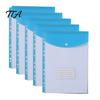 Snap Button Envelope 11 Hole Expanding File Pockets, Reusable PP Document Sleeves, Transparent Tear-resistant Bag Waterproof Organizer for Home Office