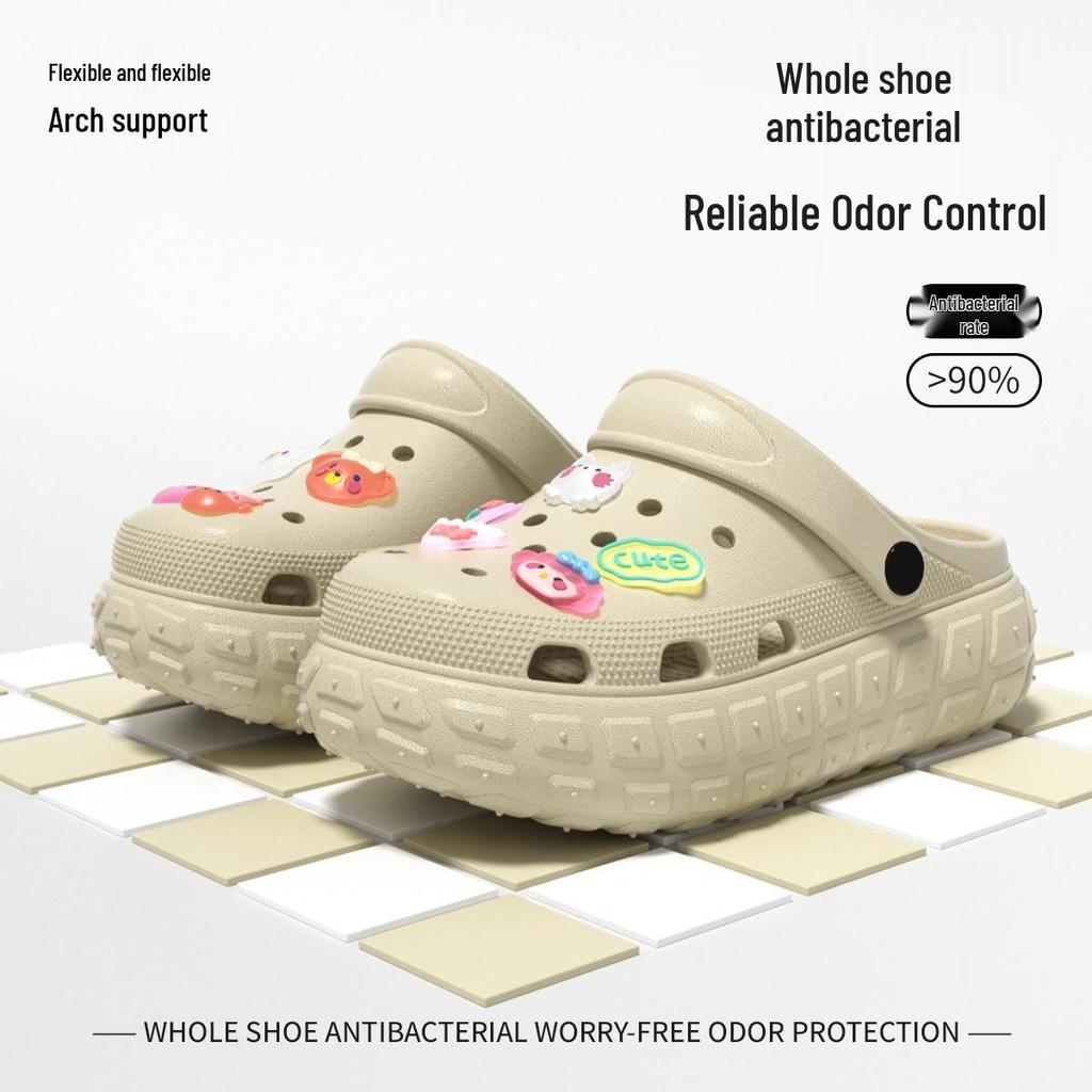 Women's Platform Clog Sandals: Non-Slip, Breathable, Wear-Resistant for Home & Beach