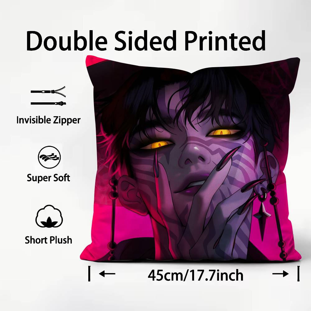 Saja Boys Kpops D-Demon H-Hunters Pillow Case Pattern Printed Pillowcase For Living Room Sofa Cushion Cover & Bedroom Decor