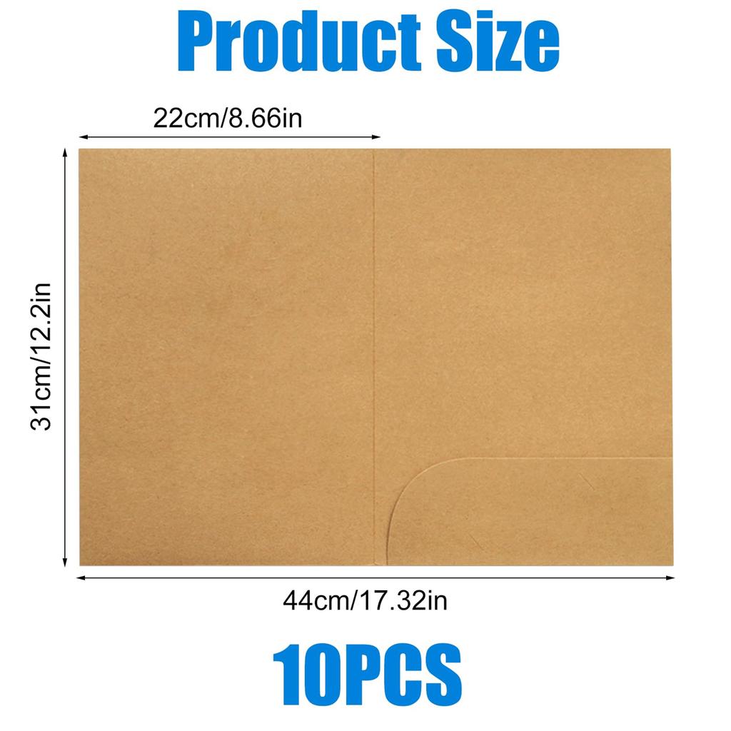 10 Stück Kraftpapier Dokumentenhalter mit Fächern Dicke A4 Präsentationsmappe Für Büro Schulbedarf Schreibwaren
