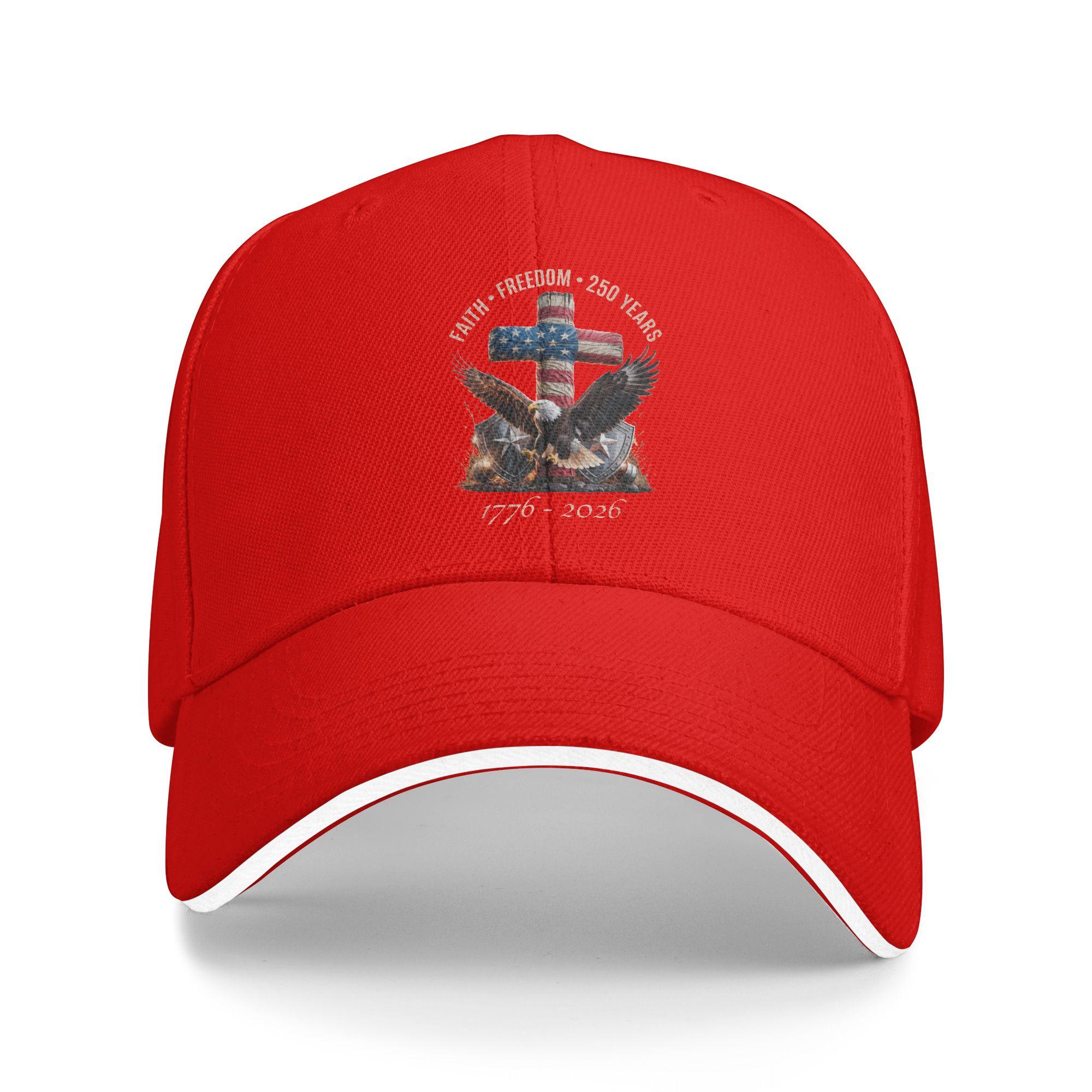 

Vintage Faith Freedom 250 Years 17762026 Independence USA Baseball Cap Stylish Female Male Hats Adjustable Gym Baseball Caps One Size