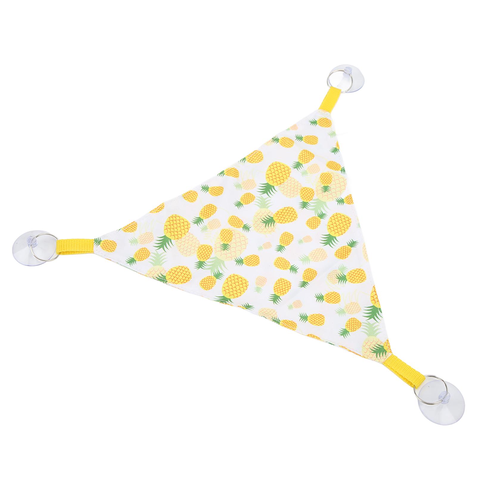 

2 шт. Гамак для рептилій М який трикутний Жовтий Фрукт Підвісне ліжко для рептилій для ящірок, хом яків, бородатих драконів 30x30x30см