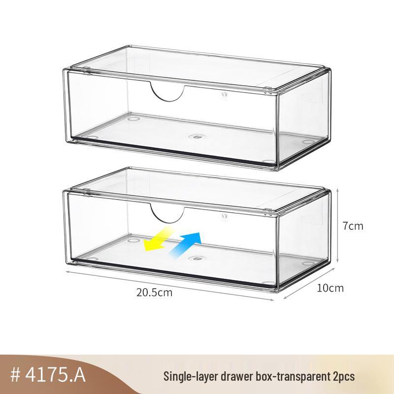 Narrow Acrylic Mirror Cabinet & Lipstick Jewelry Organizer with Tiered Shelves