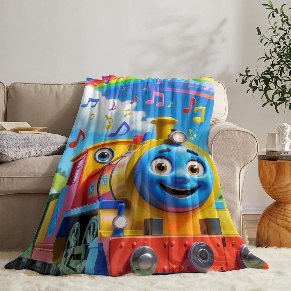 T-Thomas The Train Throw Soft Flannel Throw Summer Blanket Lightweight Cozy Nap Blanket for Sofa Bed Travel