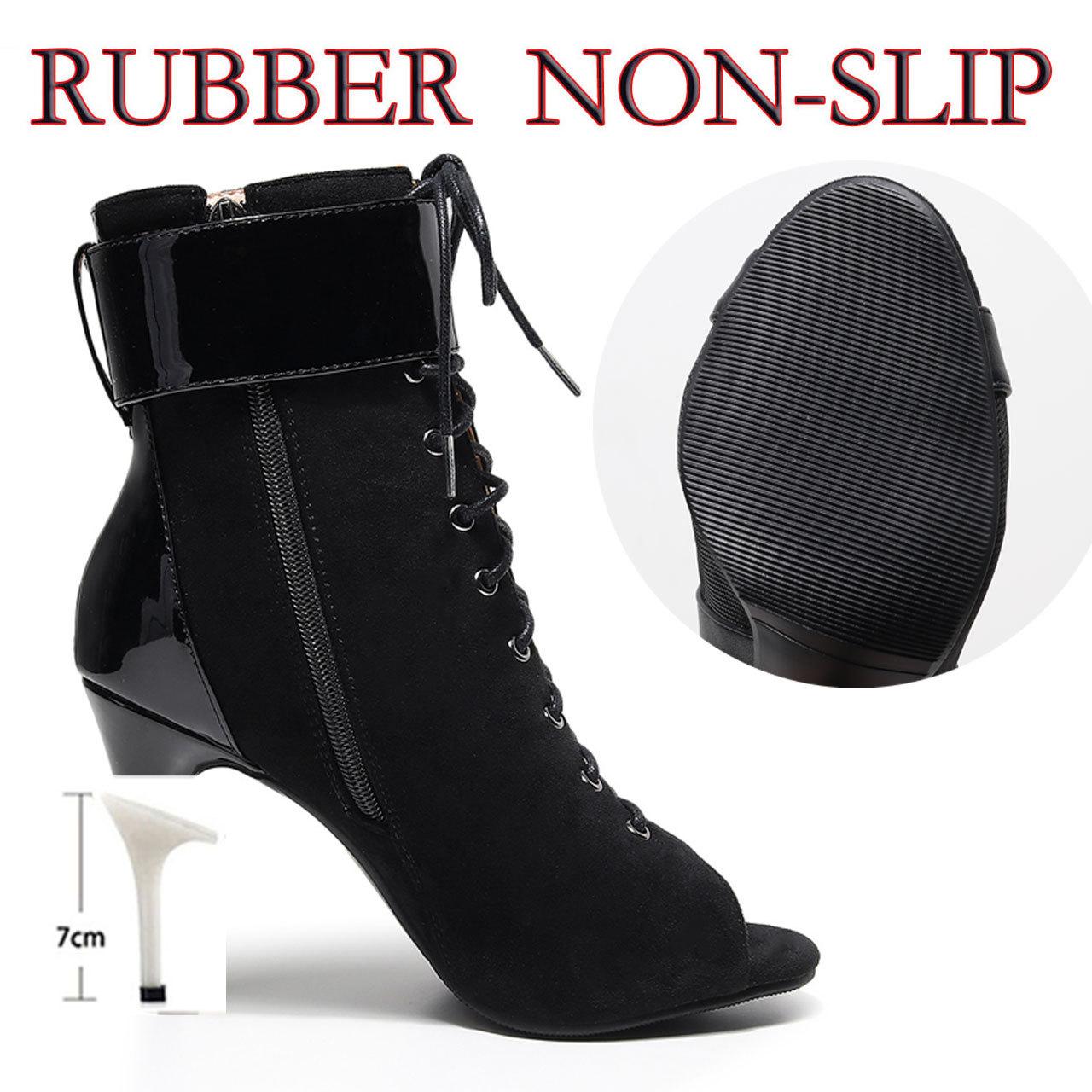 

Сапоги, роскошные женские удобные дышащие туфли для выпускного вечера, уличные сексуальные латинские туфли на шпильках, тапочки на высоком каблуке для бальных танцев 44