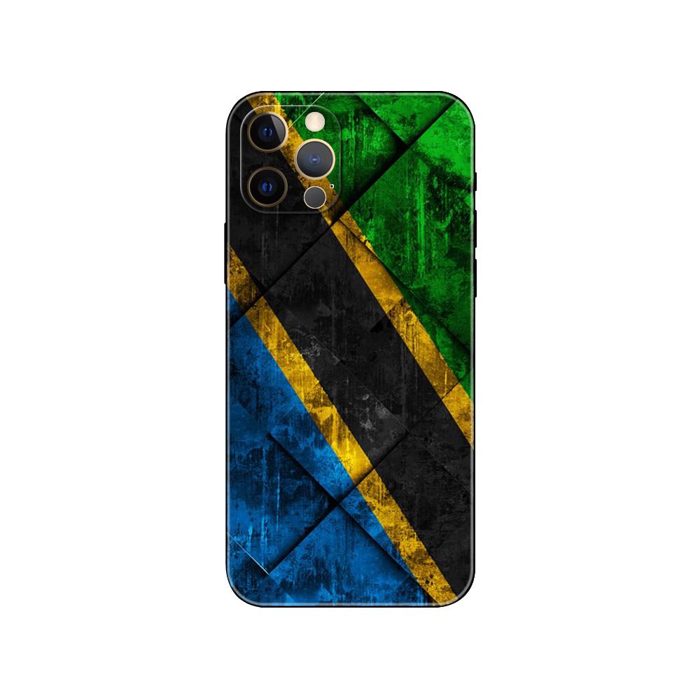 

Tanzania national flag phone case for iphone 5 5s 2020se 6 6s 7 8 plus x 10 XR XS 11 12 13 mini pro MAX black tpu back cover iphone 13pro MAX
