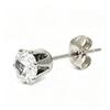 Stainless Steel Zirconia Stud Earrings: European & American Niche Design, Light Luxury, Versatile, In Stock