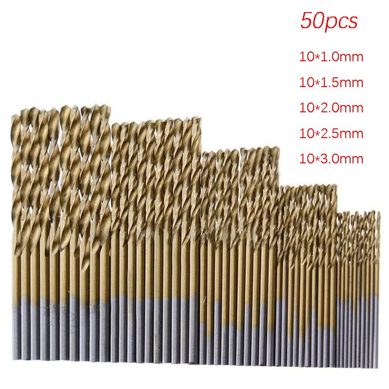 

Набор из 50 штук сверл из быстрорежущей стали HSS с титановым покрытием, инструмент 1152253мм